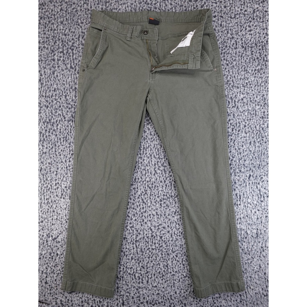Eddie Bauer Trousers Mens 34x32 Olive Green Specialty‎ Dyed Straight Leg